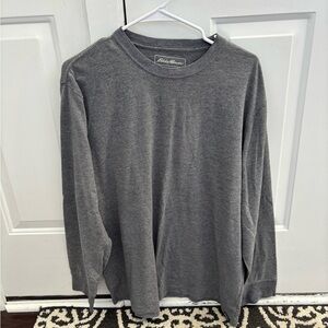 Eddie Bauer Men's Gray Long Sleeve Shirt